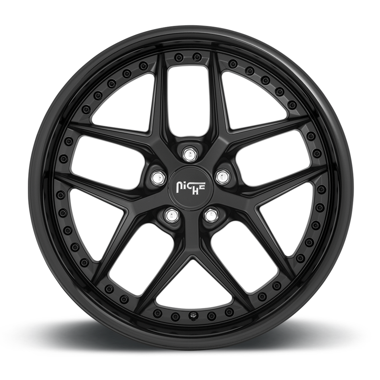 Set 4 Niche M226 Vice 20x9 5x4.5 Gloss Black Matte Black Wheels 20" 35mm