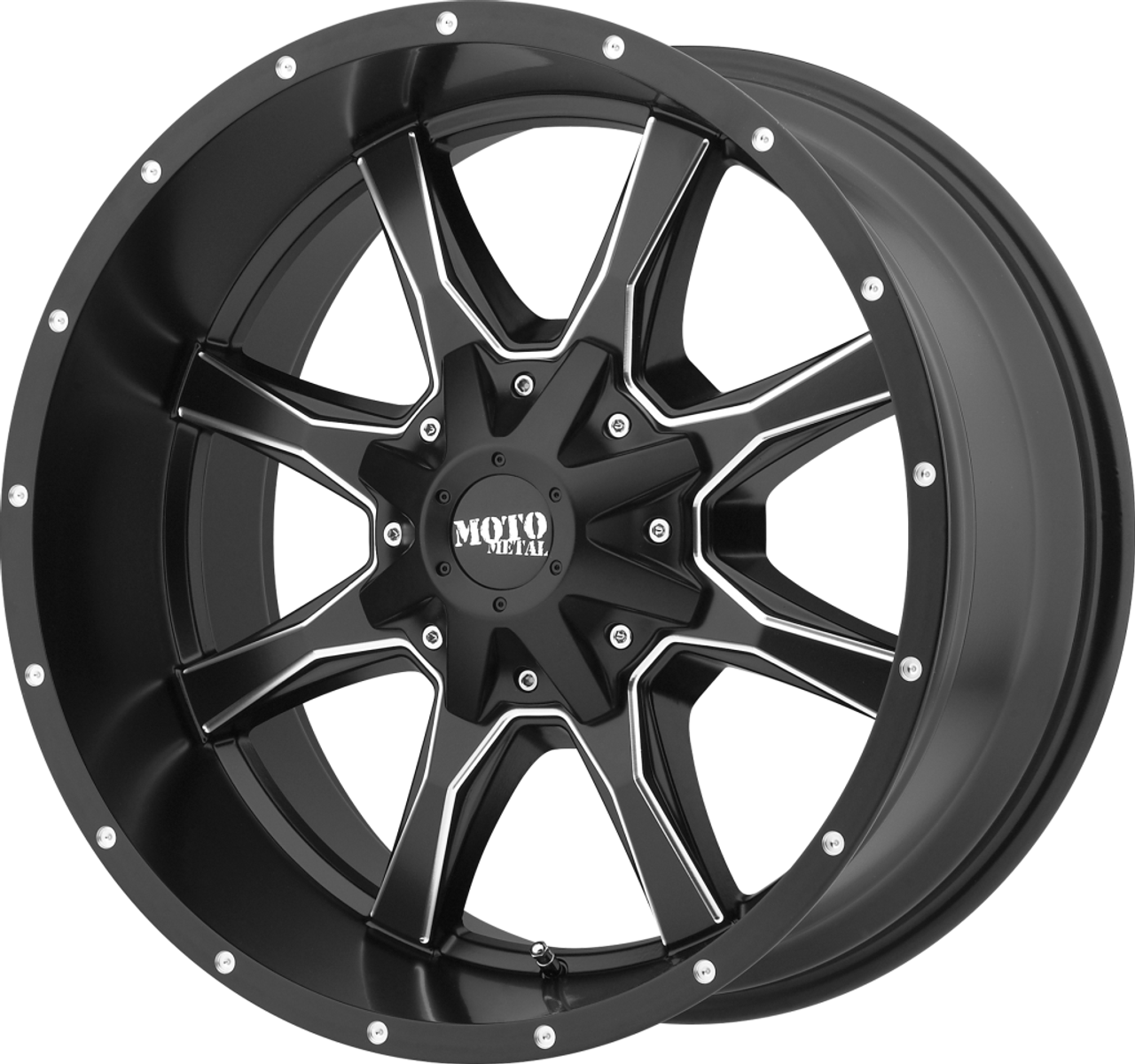Set 4 Moto Metal MO970 20x10 6x135 6x5.5 Semi Black Milled Wheels 20" -18mm