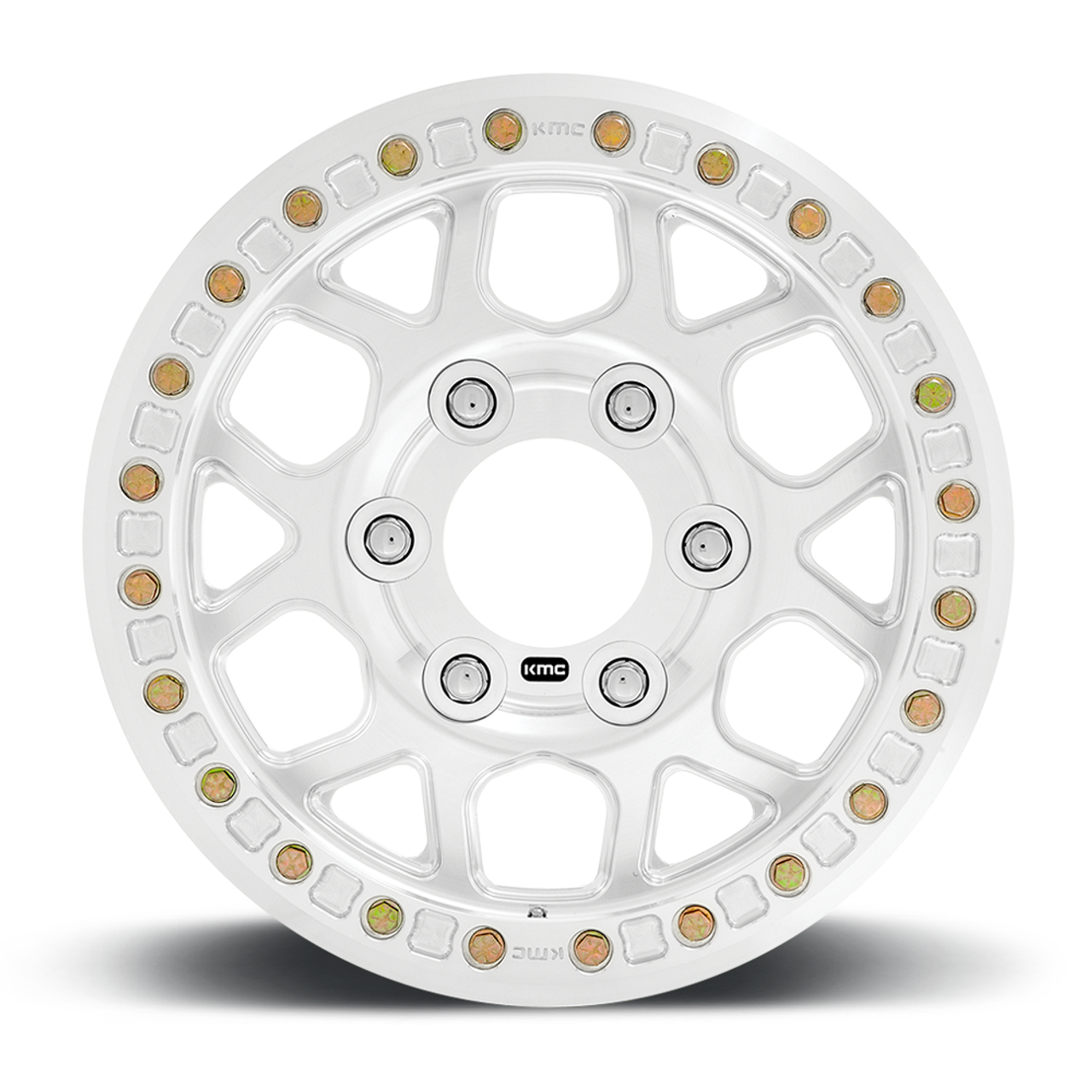 Set 4 KMC KM444 Mesa Forged Beadlock 17x9 6x5.5 Raw Machined Wheels 17" 0mm Rims