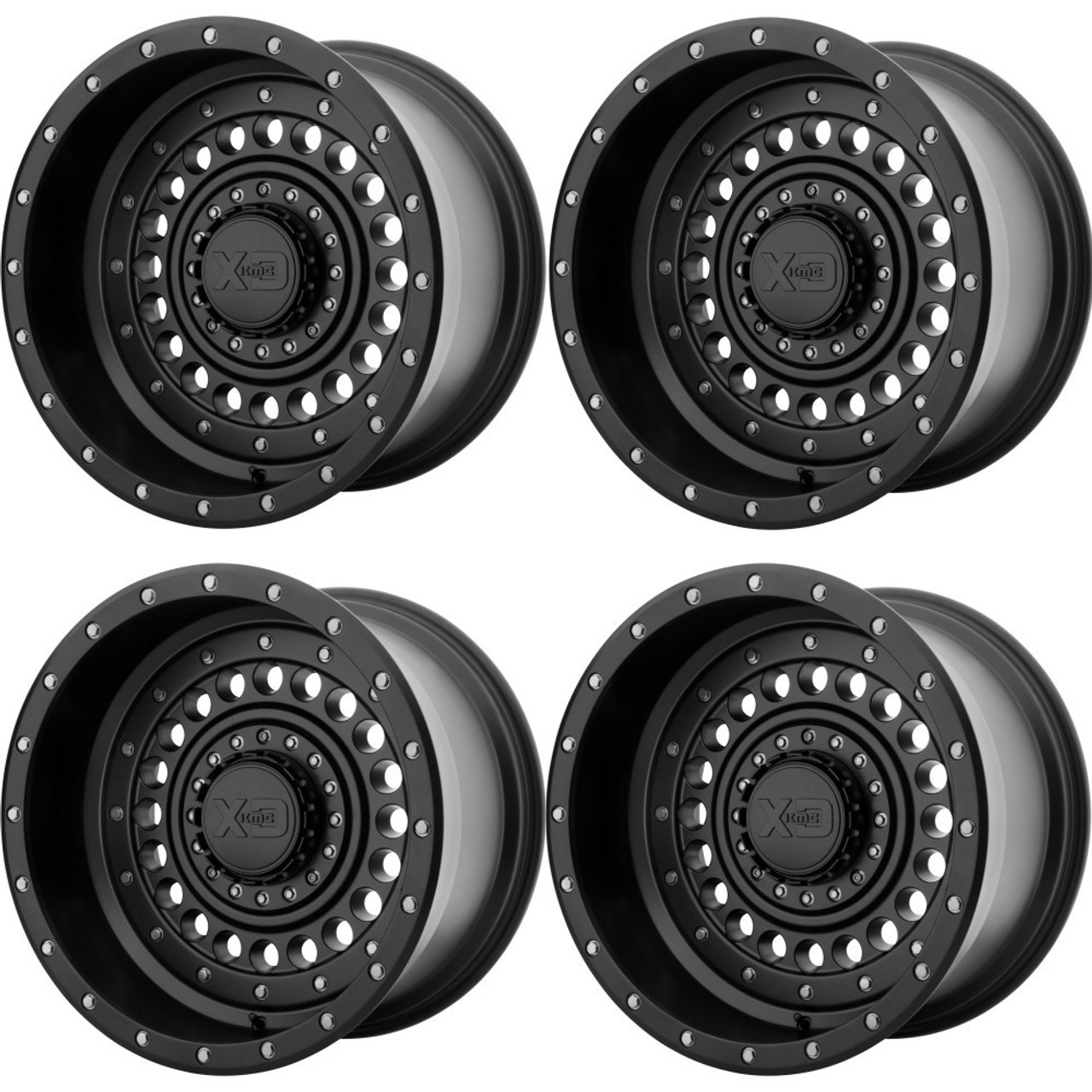 Set 4 XD XD136 Panzer 20x12 8x170 Satin Black Wheels 20" -44mm Rims