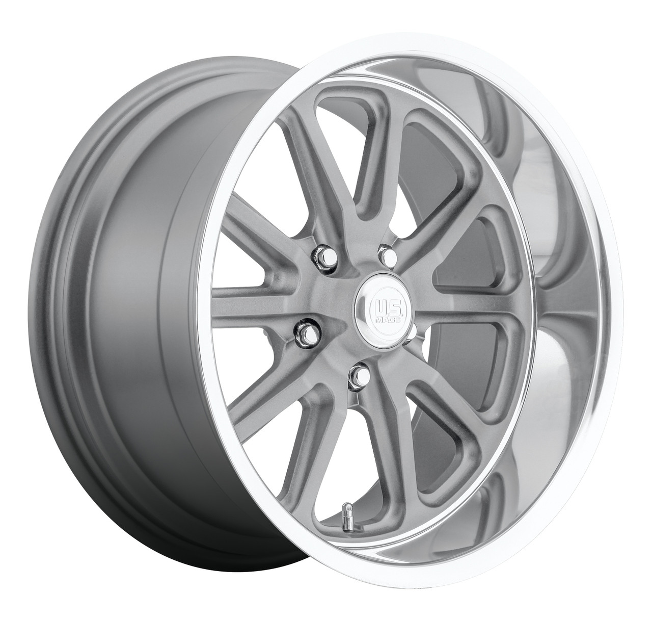 Set 4 US Mag U111 Rambler 20x10.5 5x5 Matte Gunmetal Machined Wheels 20" 20mm
