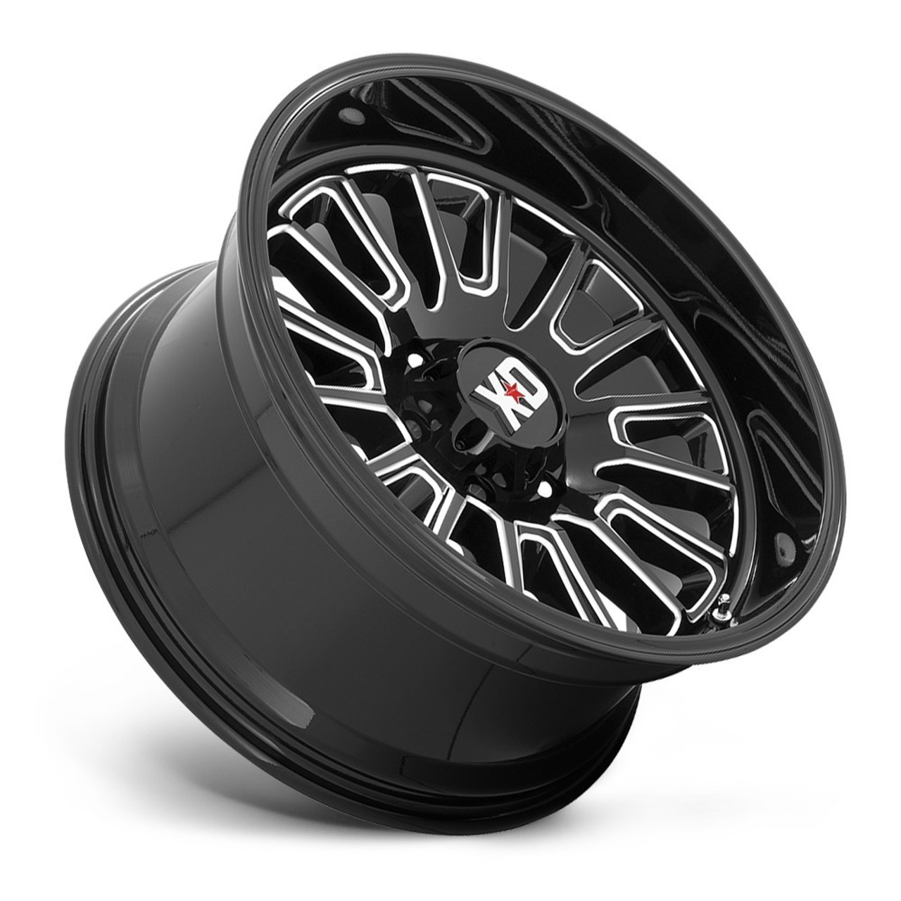Set 4 XD XD864 Rover 20x10 5x5.5 Gloss Black Milled Wheels 20" -18mm Rims