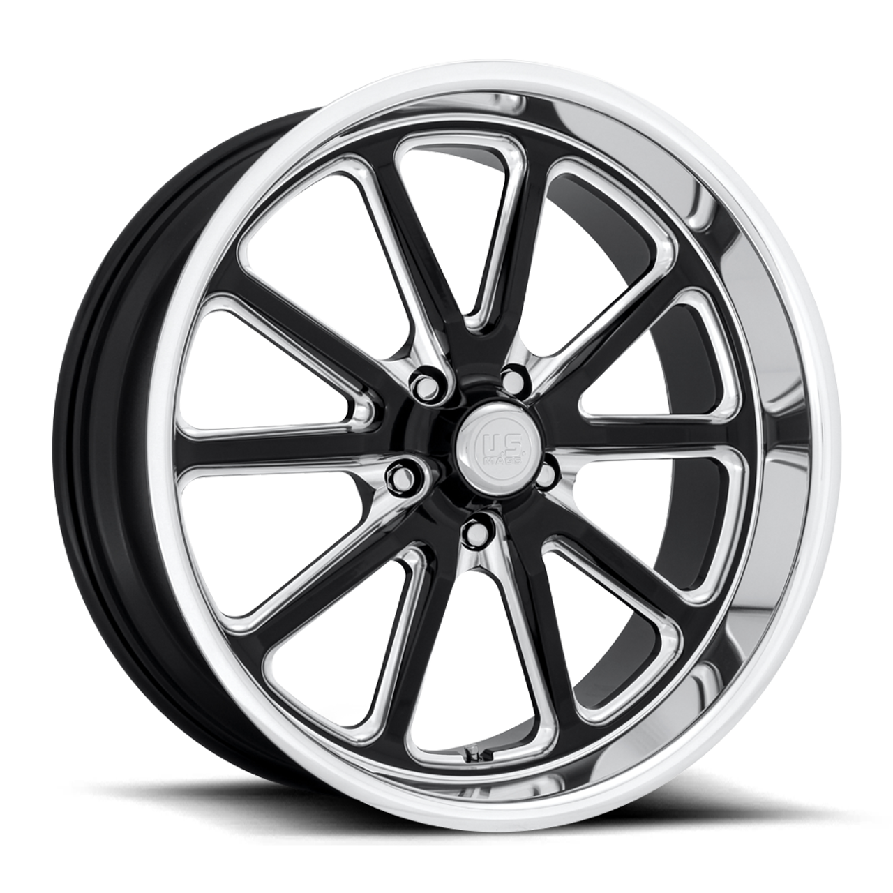 Set 4 US Mag U117 Rambler 20x10.5 5x5 Gloss Black Milled Wheels 20" 20mm