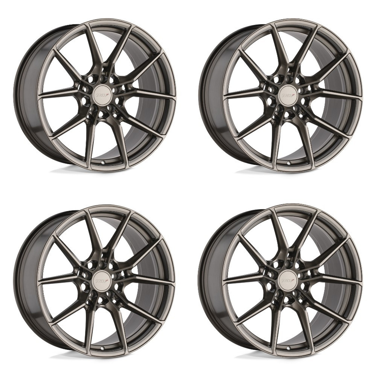Set 4 TSW Neptune 20x9 5x120 Matte Bronze Wheels 20" 35mm Rims