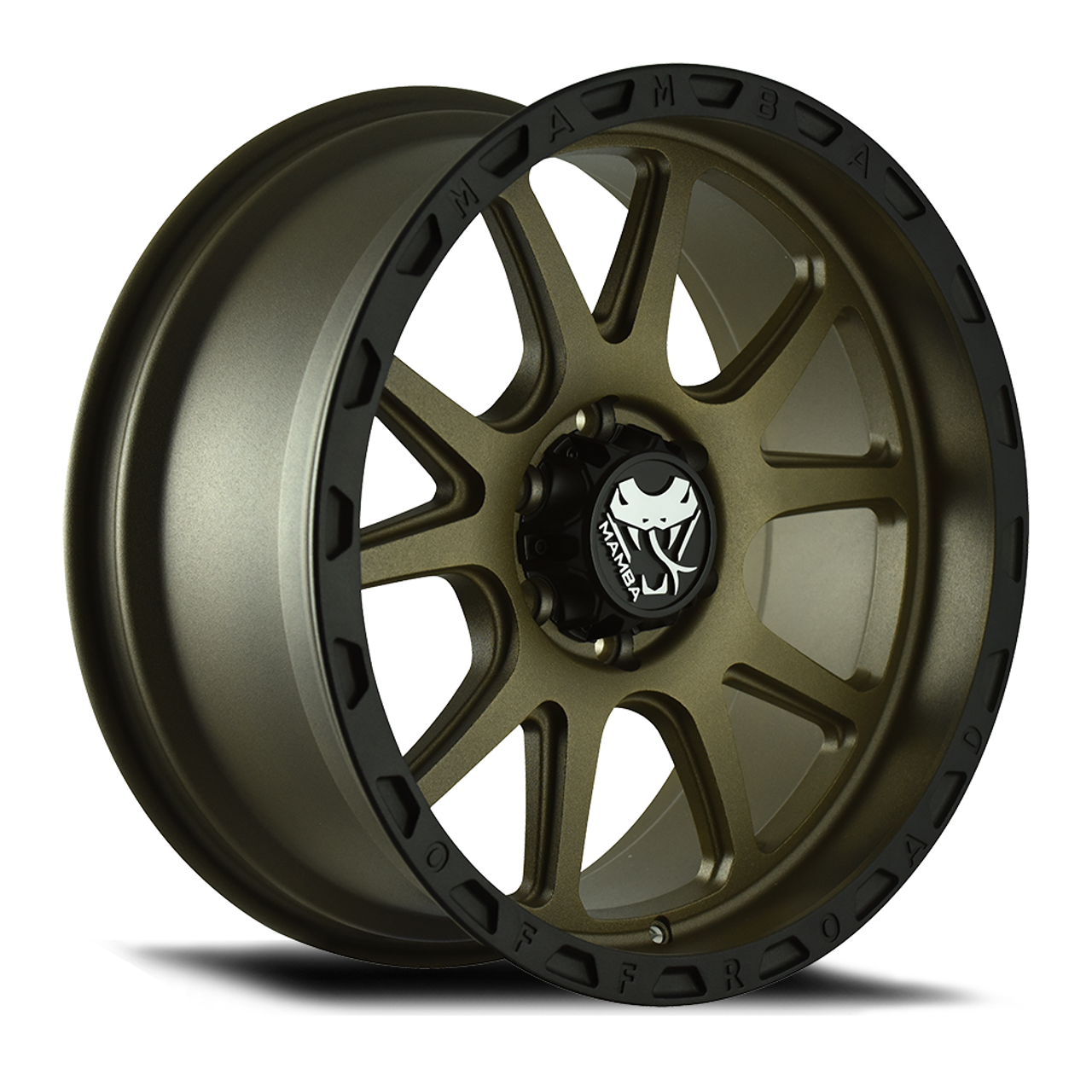 20" Mamba 599BZ M27 20x9 6x5.5 Matte Bronze w/ Black Lip Wheel 0mm Truck Rim