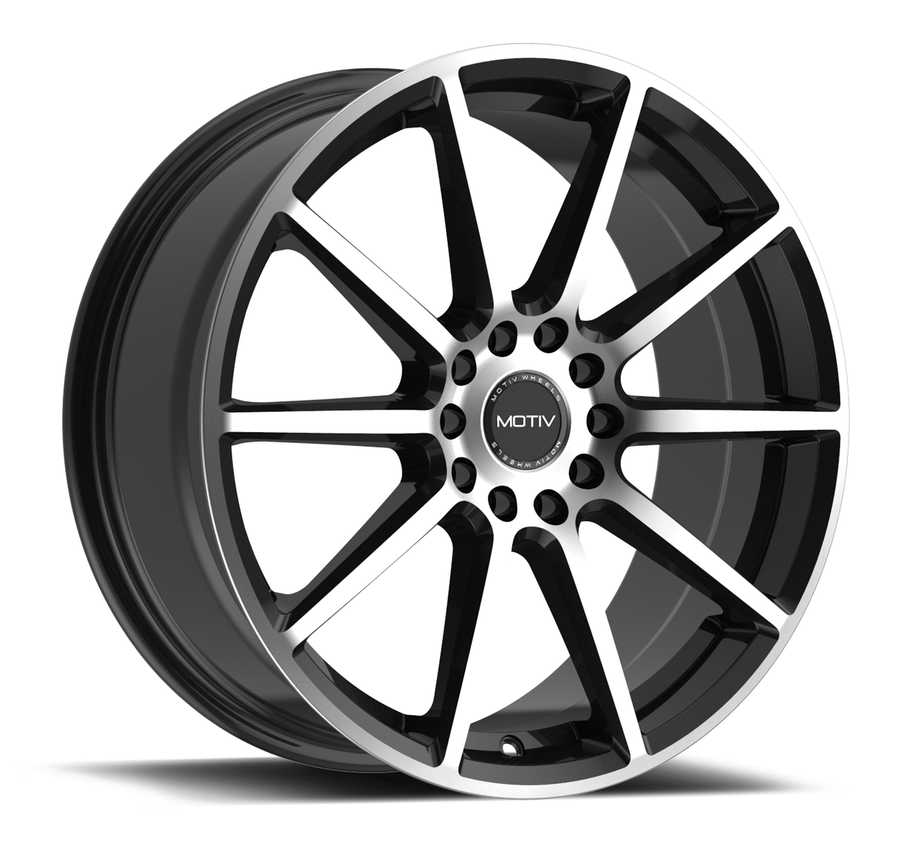 17" Motiv 431MB Elicit 17X7.5 5x4.5/120 Gloss Black Machined Face Wheel 40mm Rim