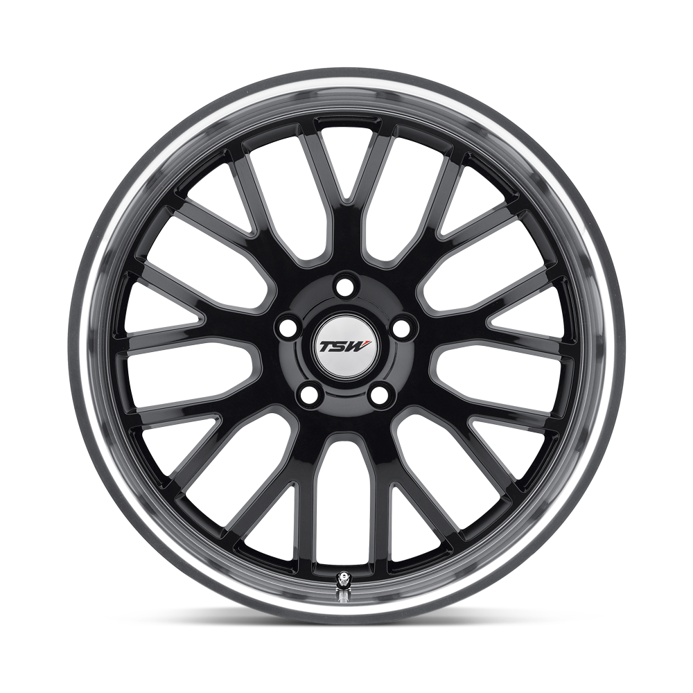 TSW Tremblant 20x10 5x120 Gloss Black W/ Mirror Cut Lip Wheel 20" 25mm Rim