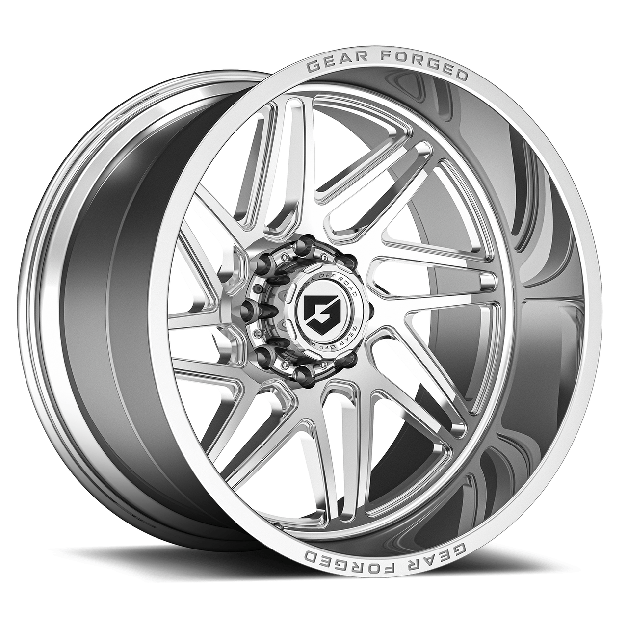 22" Gear Forged GF761P 22x12 8x170 High Luster Full Polished w/ Lip Logo -44mm