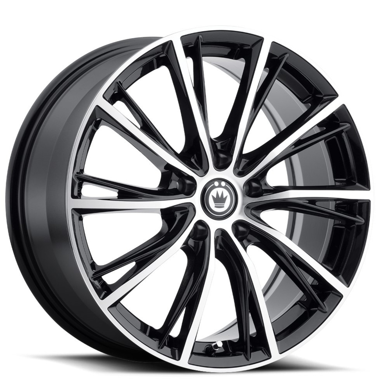 17" Konig 53MB Impression 17x7.5 5x4.5 Gloss Black Machined Spokes Lip-Edge 40mm