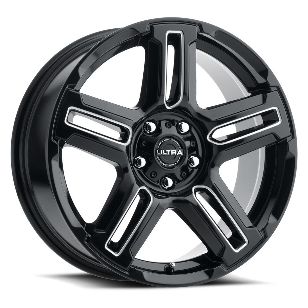 17" Ultra 258BM Prowler Lifted 17x8 5x4.5 Gloss Black w/ Milled Accents 30mm Rim