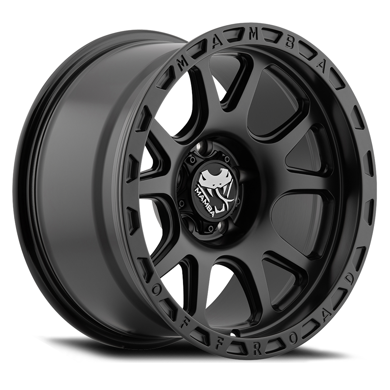 20" Mamba 599B M27 20x9 5x5 Matte Black Wheel -12mm For Lifted Jeep Truck Rim