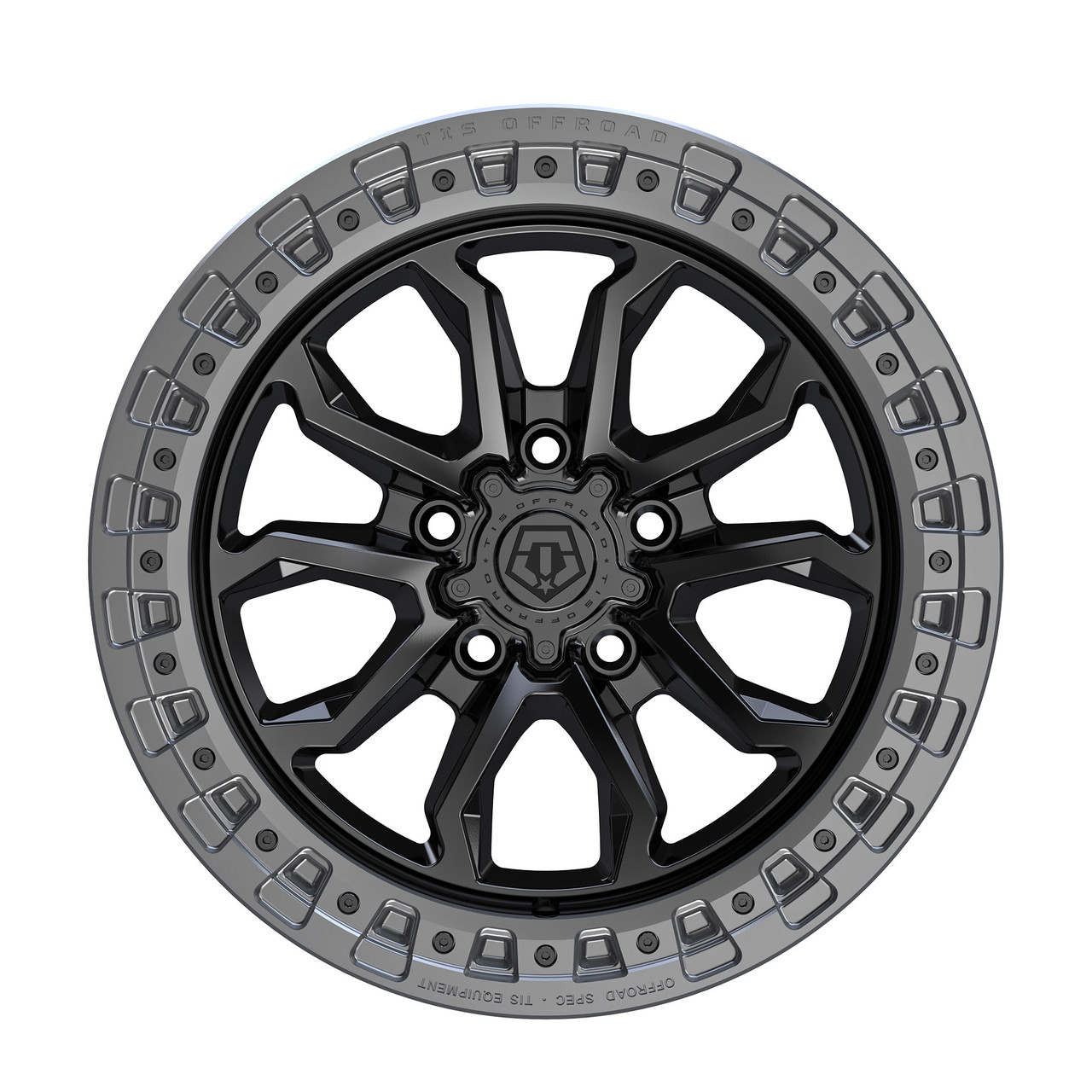 17" TIS 556BA 17x9 5x5 Satin Black Anthracite Lip Wheel -12mm For Jeep Truck Rim