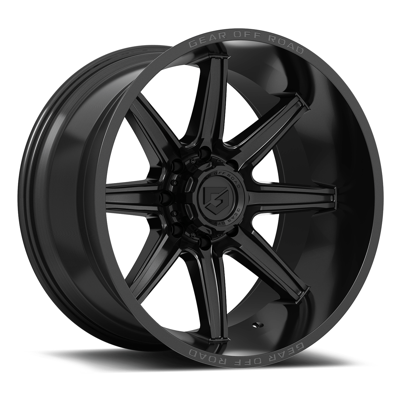 18" Gear Off Road 765B 18x9 6x135 6x5.5 Gloss Black w/ Lip Logo Wheel 18mm Rim