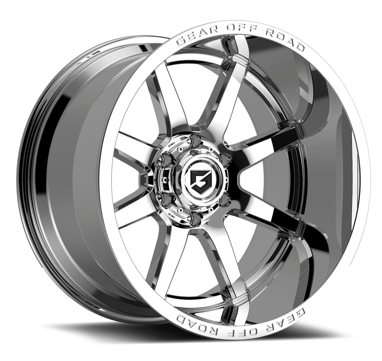 18" Gear Off Road 762C Pivot 18x9 8x180 Chrome Plated Lip Logo Wheel 18mm Rim