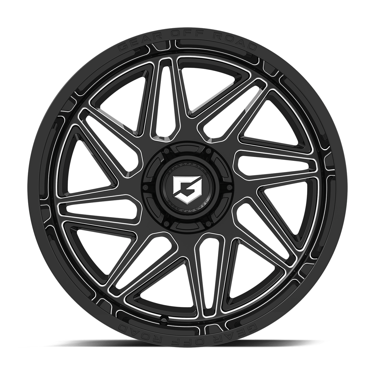 22" Gear Off Road 761BM Ratio 22x10 8x180 -19mm Wheels Gloss Black Milled Rim