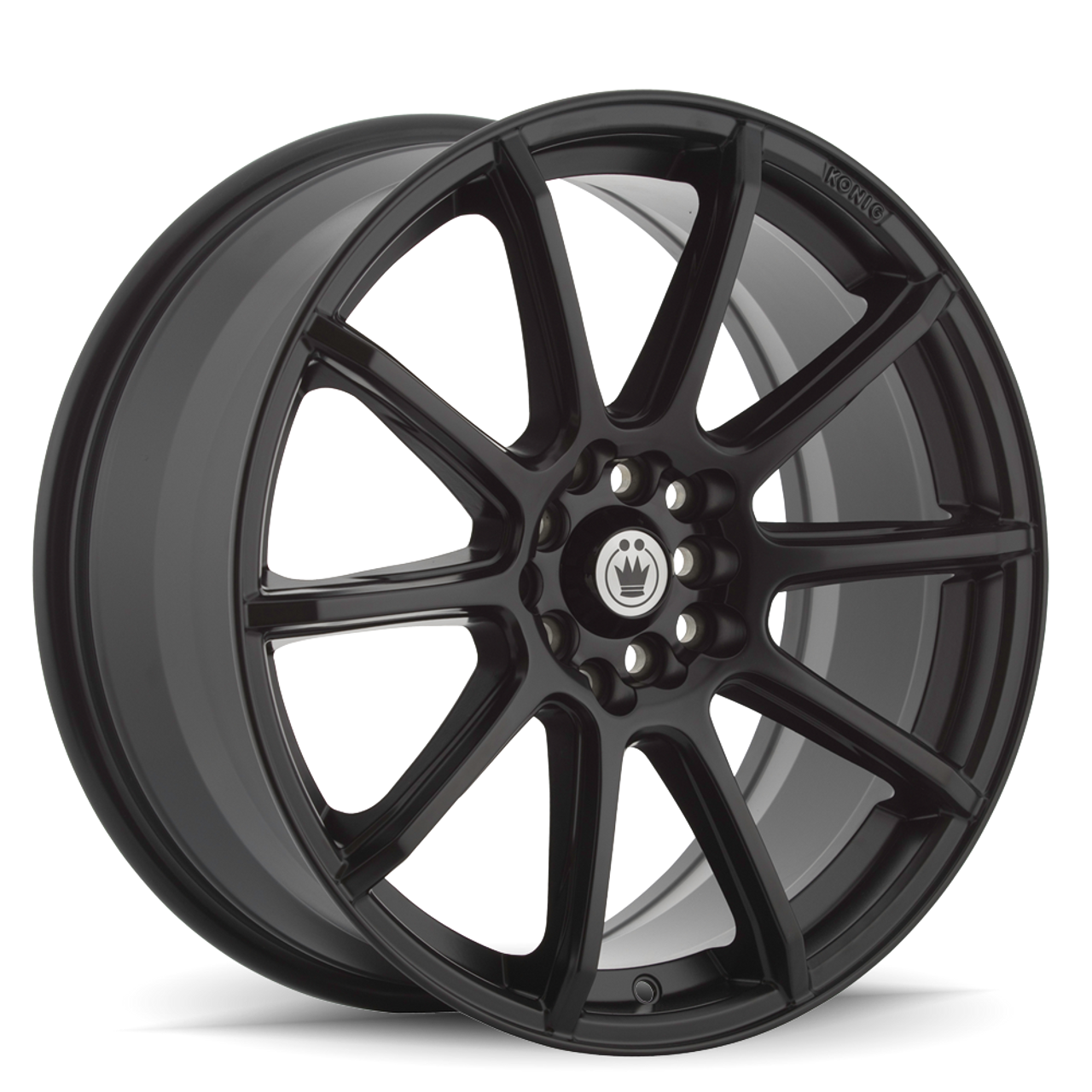 18" Konig 45B Control 18x8 5x110/115 Black Wheel 40mm Rim