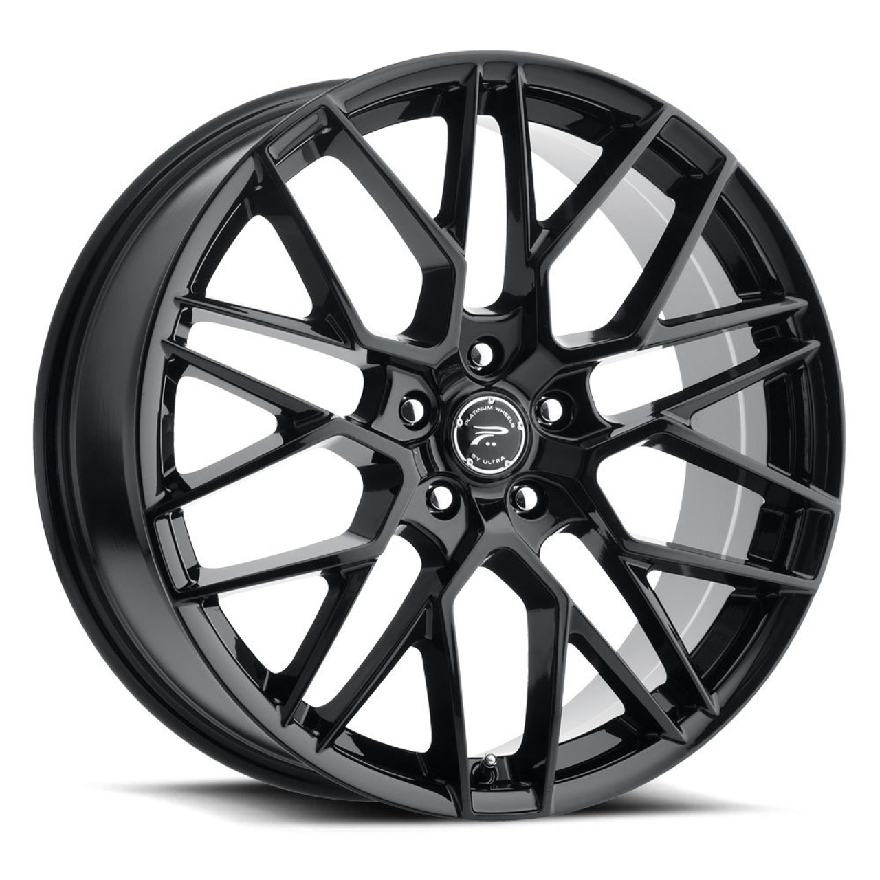 20" Platinum 459BK Retribution 20X8.5 5x115 Gloss Black w/ Clear-Coat Wheel 35mm