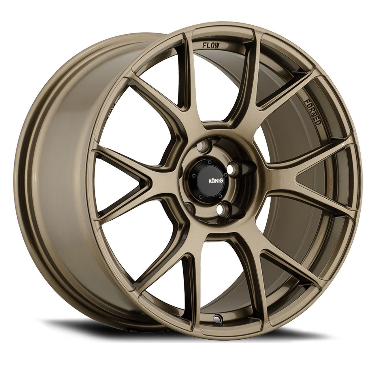 Set 4 17" Konig 56BZ Ampliform 17x8 4x100 Gloss Bronze Wheels 45mm Rims