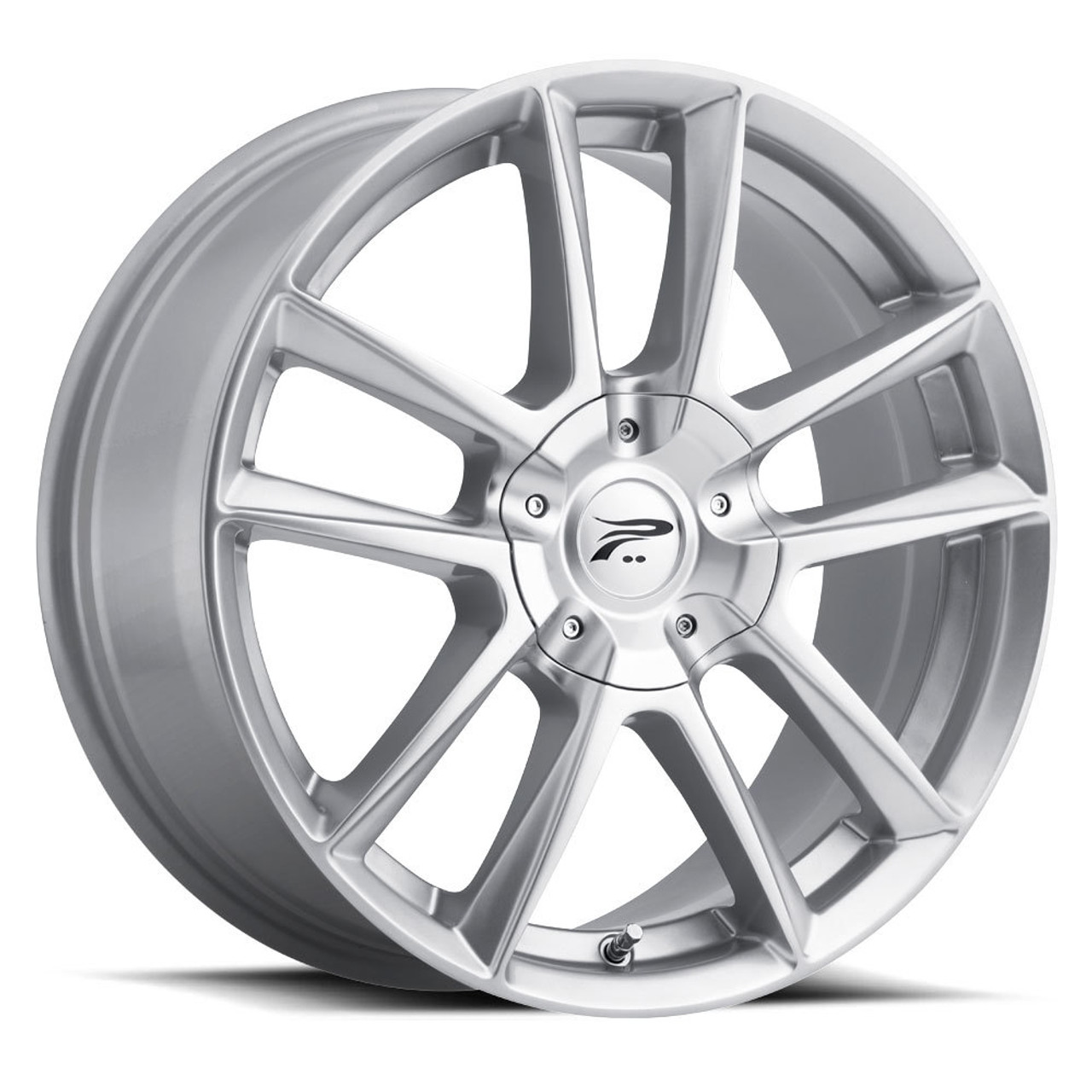 18" Platinum 436S Gemini 18x8 5x108/4.5 Bright Silver Ultra Armor Wheel 40mm Rim