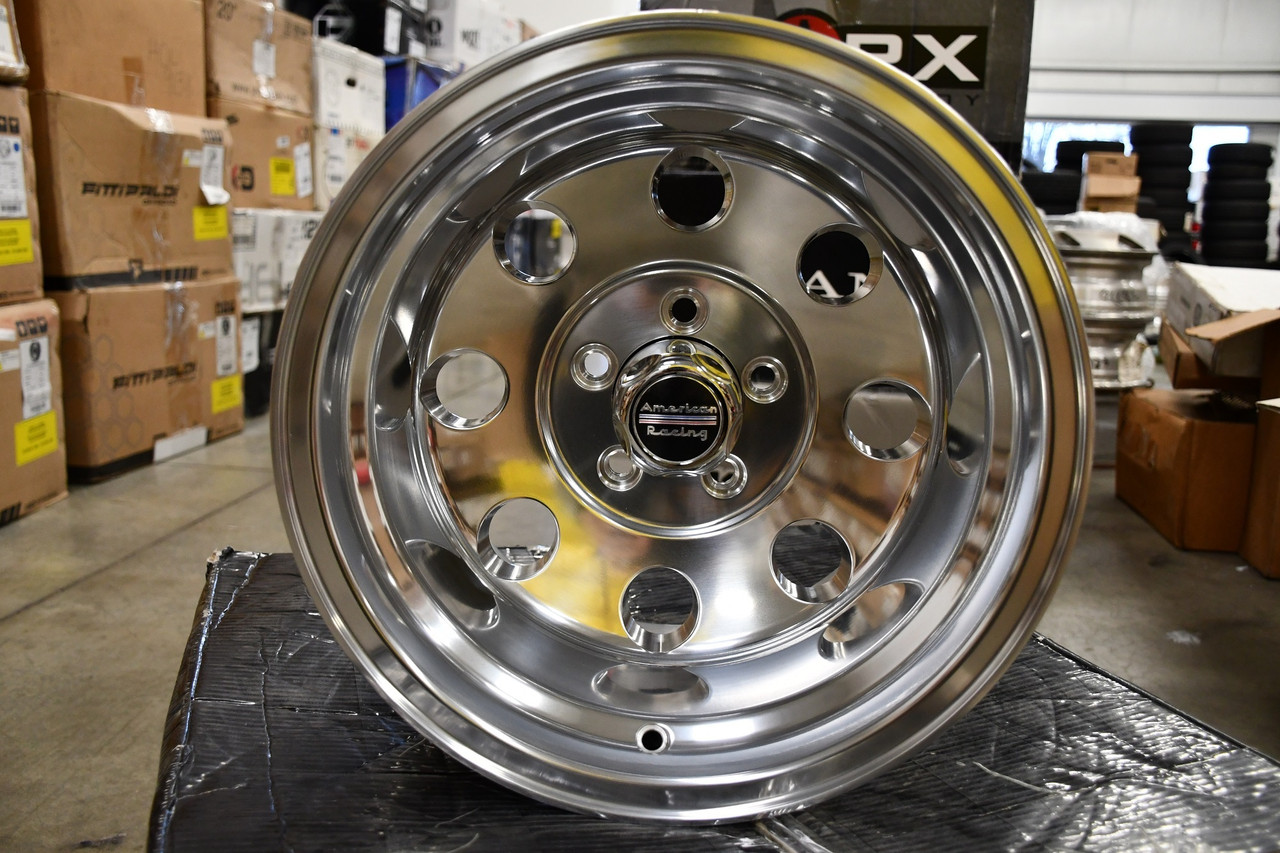 Set 4 American Racing AR172 Baja 15x10 5x5 Polished Wheels 15" -43mm Classic Rim