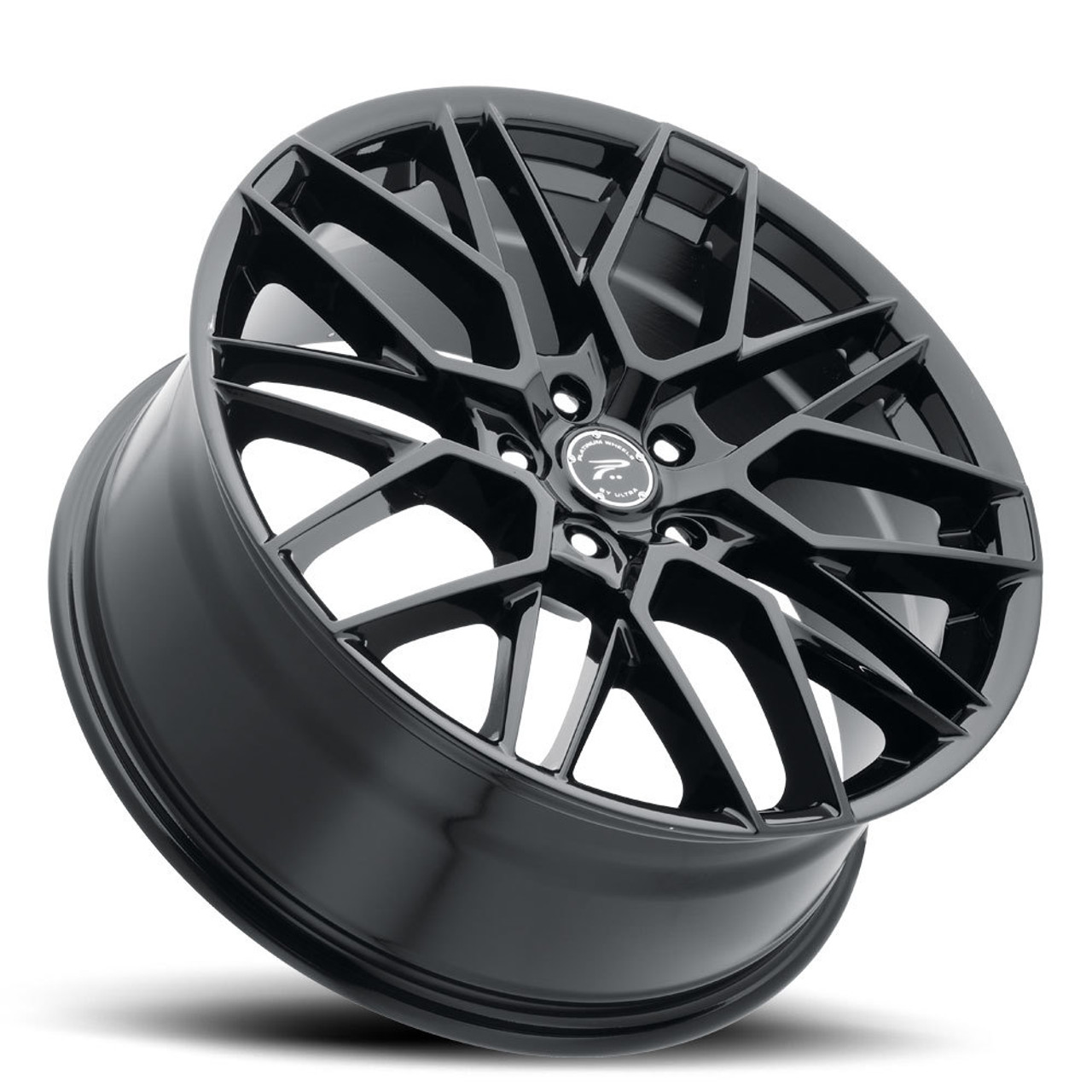 20" Platinum 459BK Retribution 20X8.5 5x4.5 Gloss Black with Clear-Coat 40mm Rim