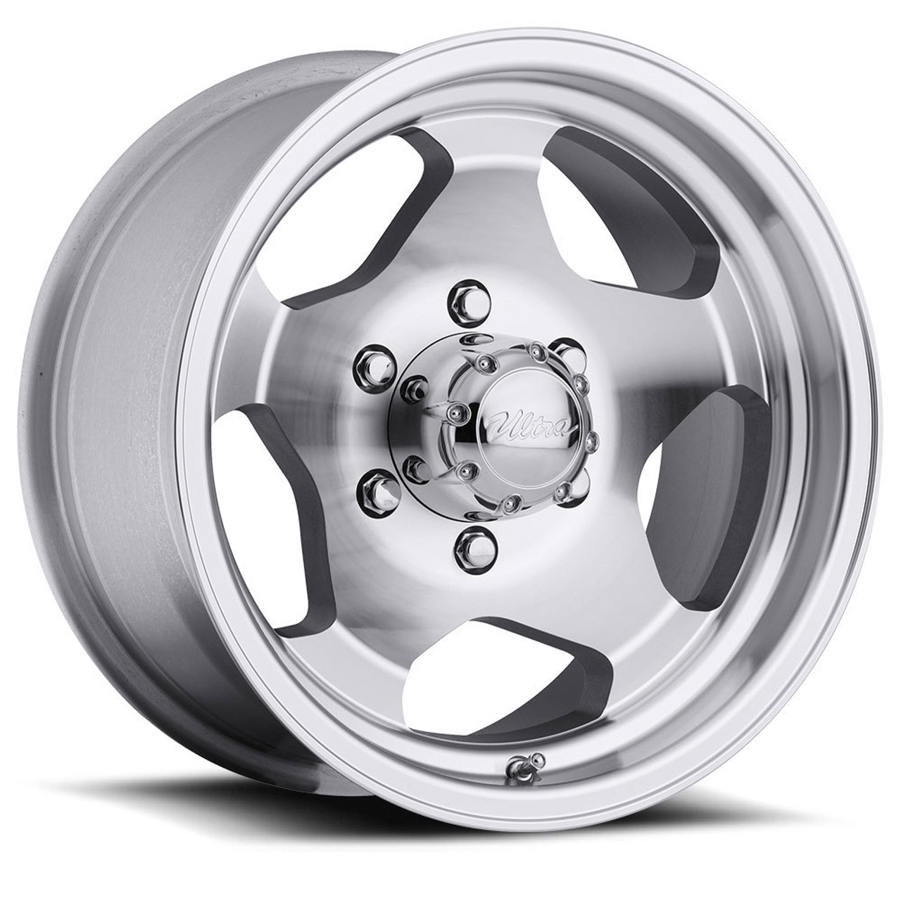 15" Ultra 51K 15x8 Machined with Clear Coat 6x5.5 Wheel 19mm Truck For Chevy GMC