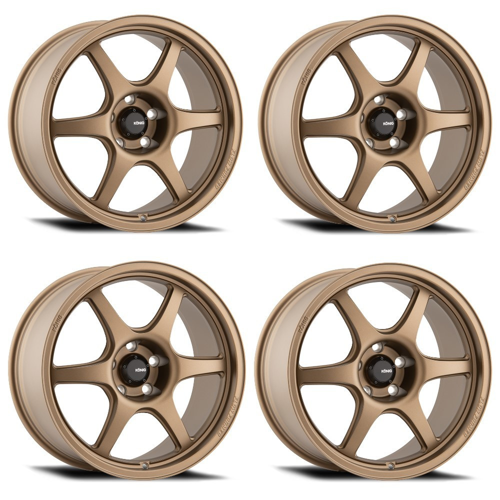 Set 4 18" Konig 106BZ Hexaform  18x8.5 Wheels 5x112 +43mm