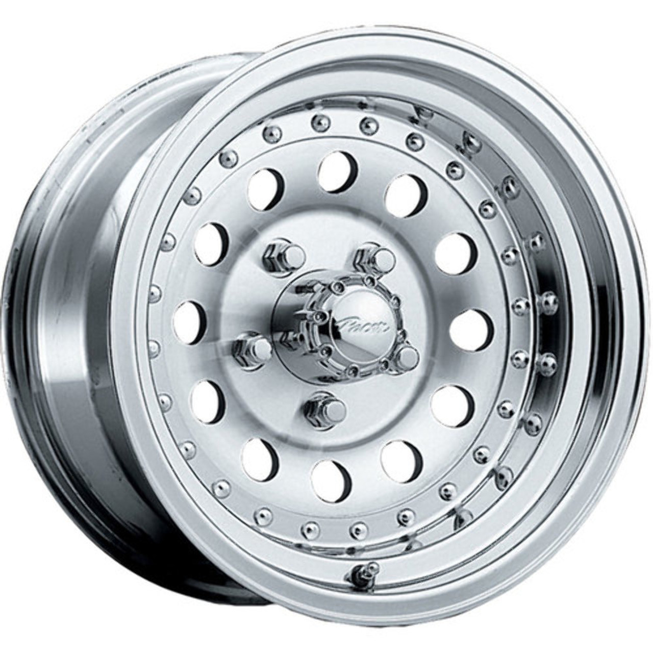 16" Pacer 162M Aluminum Mod 16X8 8x6.5 Machined Finish w/Clear Coat Wheel -6mm