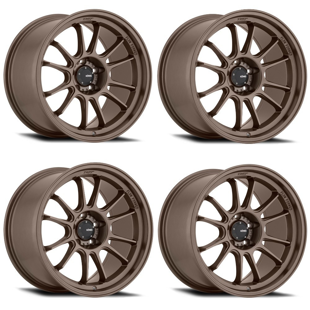 Set 4 15" Konig 47BZ Hypergram Race Bronze 15x7.5 Wheels 4x100 35mm Racing Rims