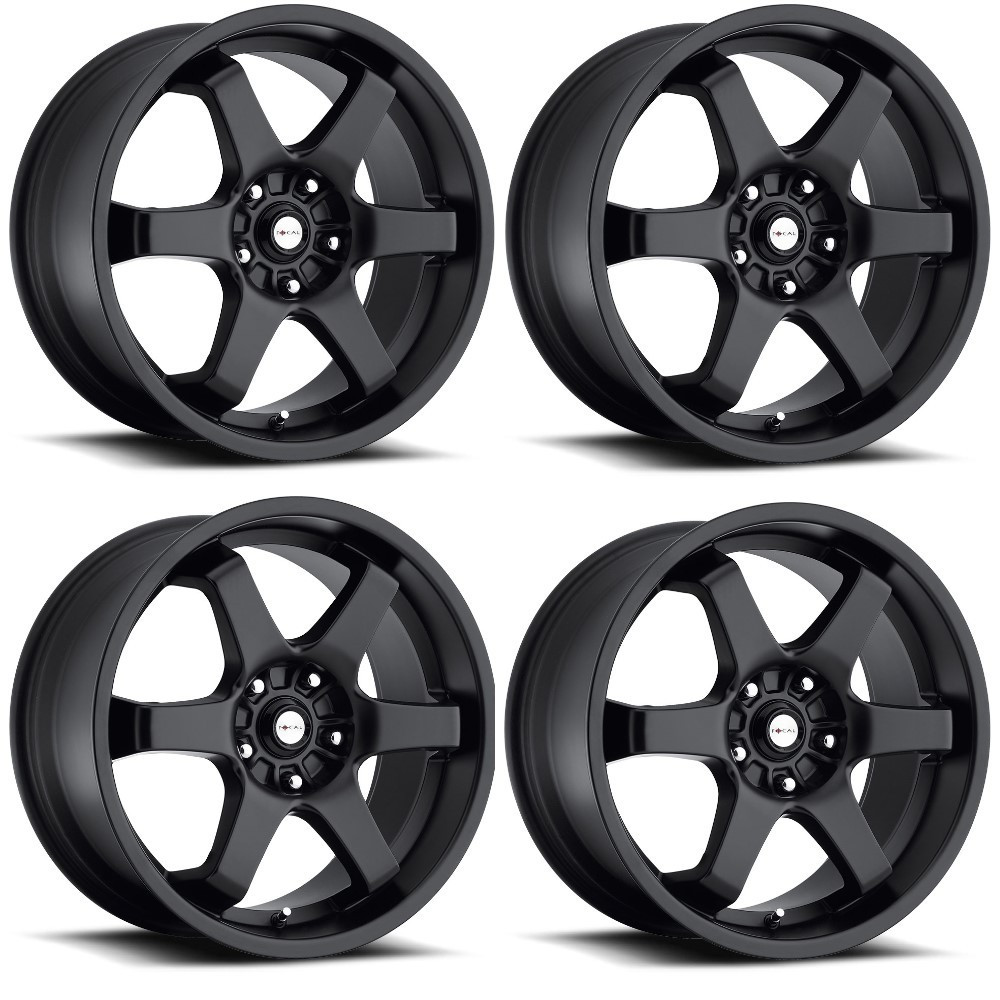 Set 4 16" Focal 421B X Satin Black 16x7 Wheels 5x108 5x4.5 42mm Rims