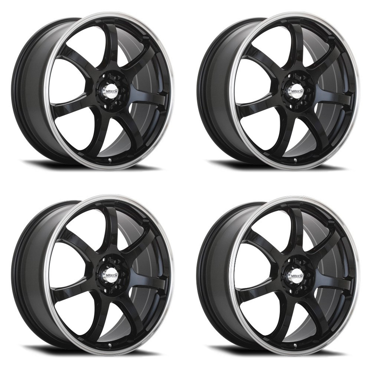 Set 4 16" Maxxim 11B Knight  16x7 Wheels 4x100 4x4.50 +40mm