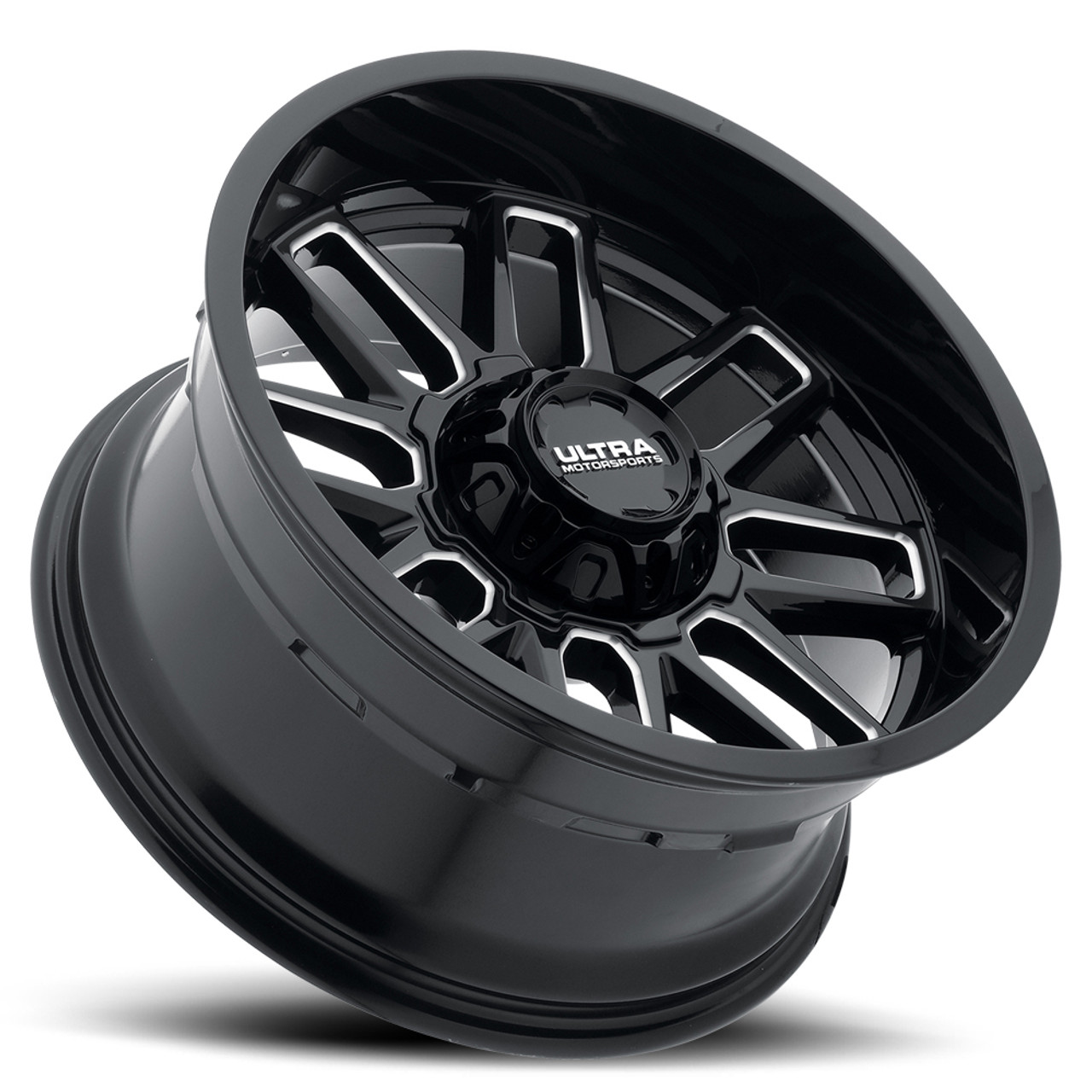 20" Ultra 231BM Butcher 20x10 6x135 6x5.5 Gloss Black w/ Milled Wheel -25mm Rim
