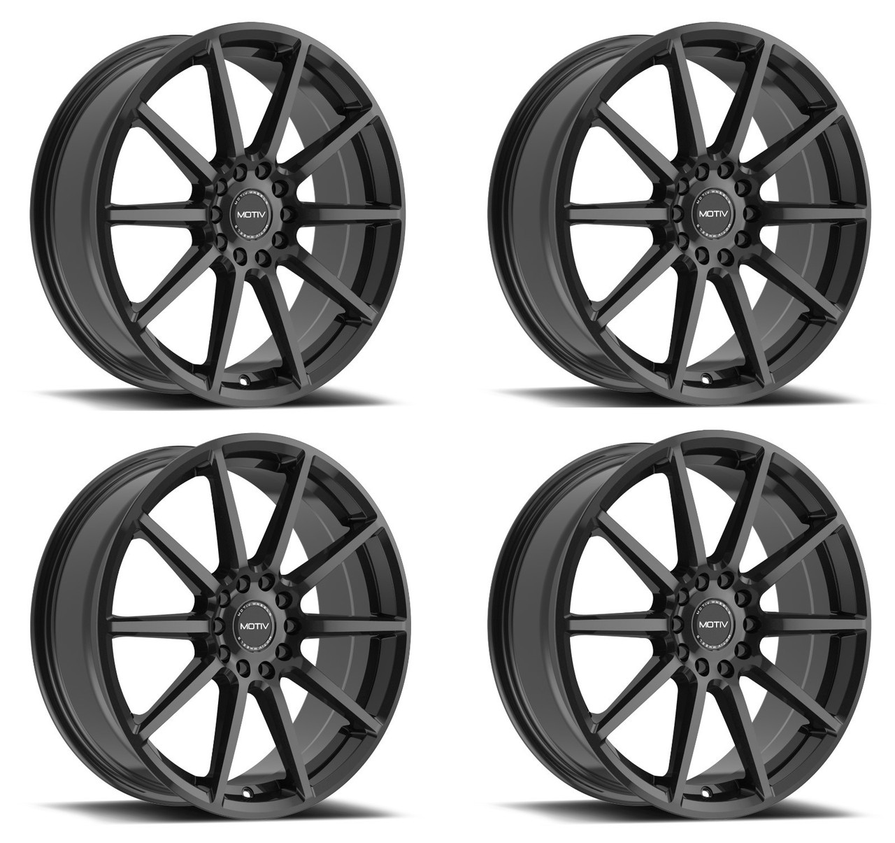 Set 4 18" Motiv 431B Elicit  18x7.5 Wheels 5x108 5x112 +40mm