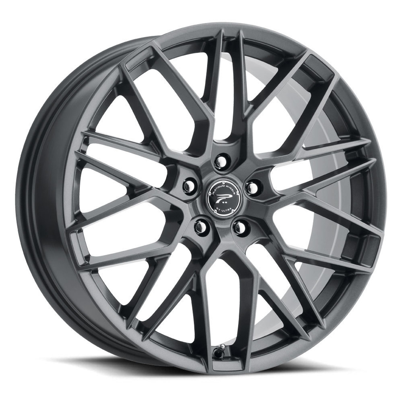 17" Platinum 459GN Retribution 17x8 5x4.5 Gloss Gunmetal w/ Clear-Coat 40mm Rim