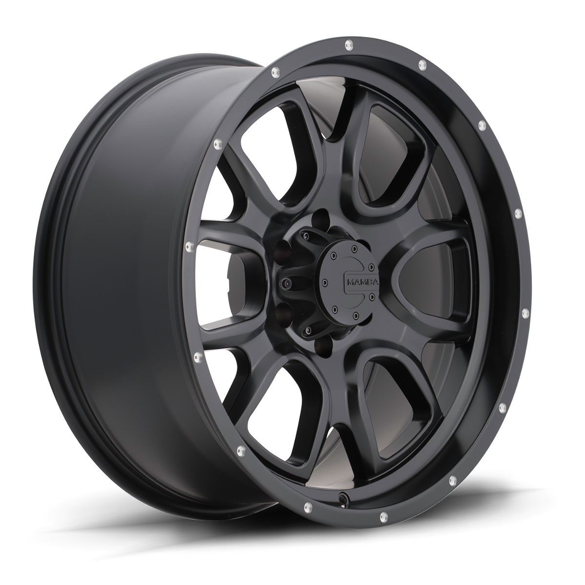 16" Mamba 591B M19 16x8 5x4.5 Matte Black Wheel 13mm Truck Rim