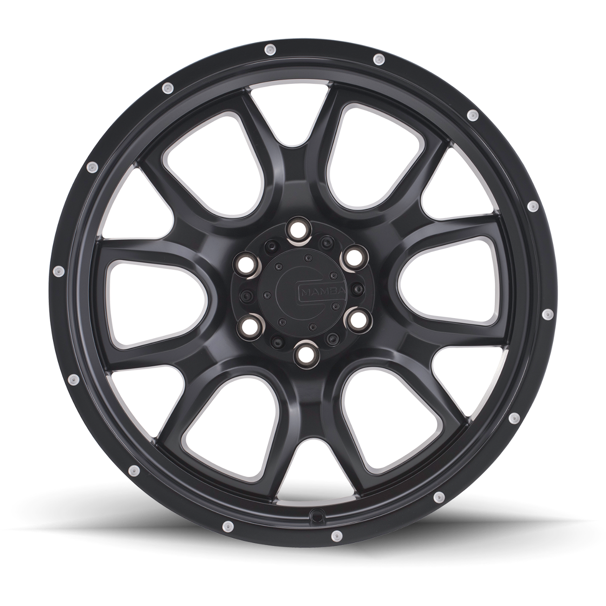 16" Mamba 591B M19 16x8 5x4.5 Matte Black Wheel 13mm Truck Rim
