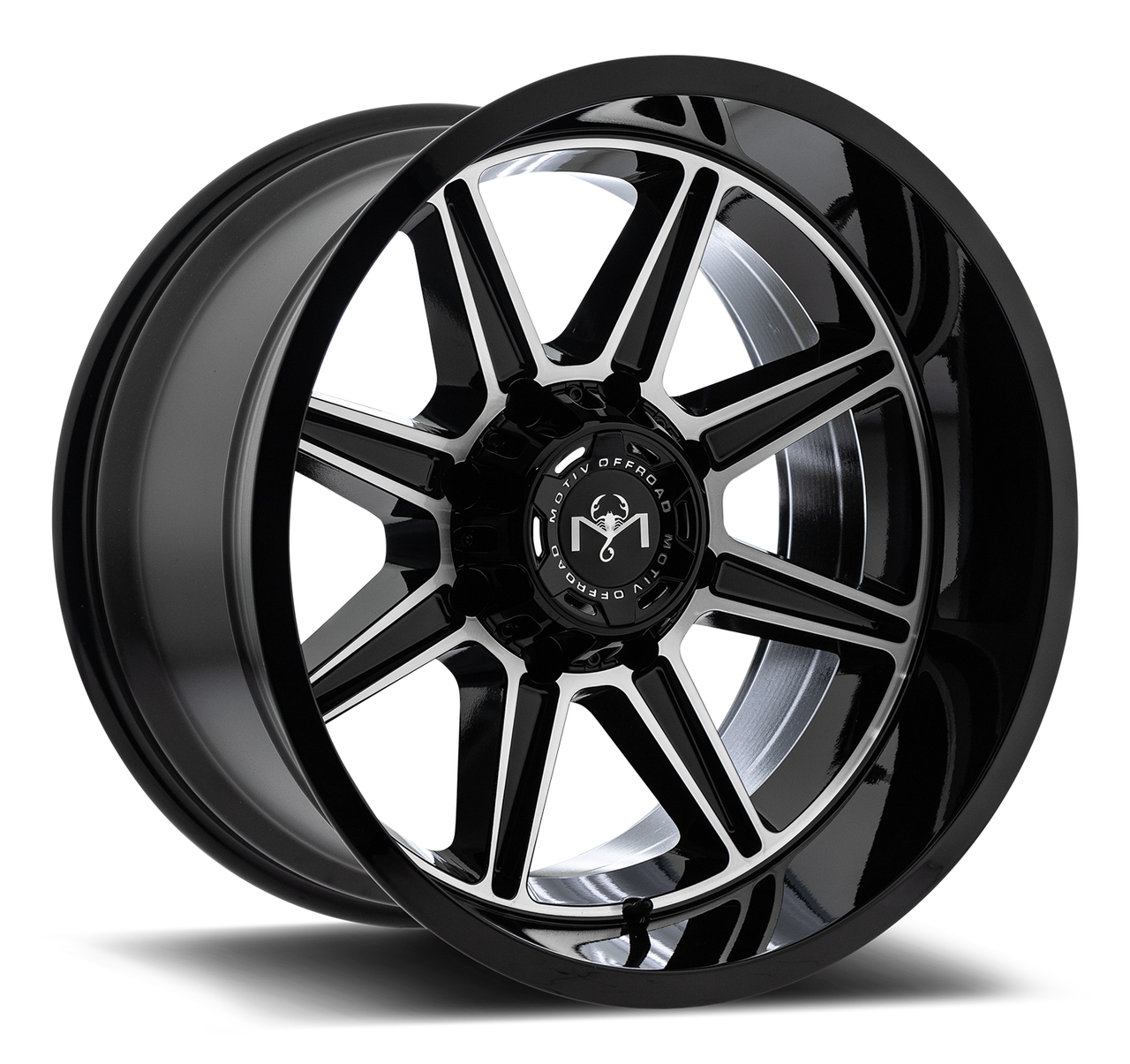 17" Motiv Off Road 428MB Balast 17x9 8x170 Black Machined Face Accents Wheel 0mm