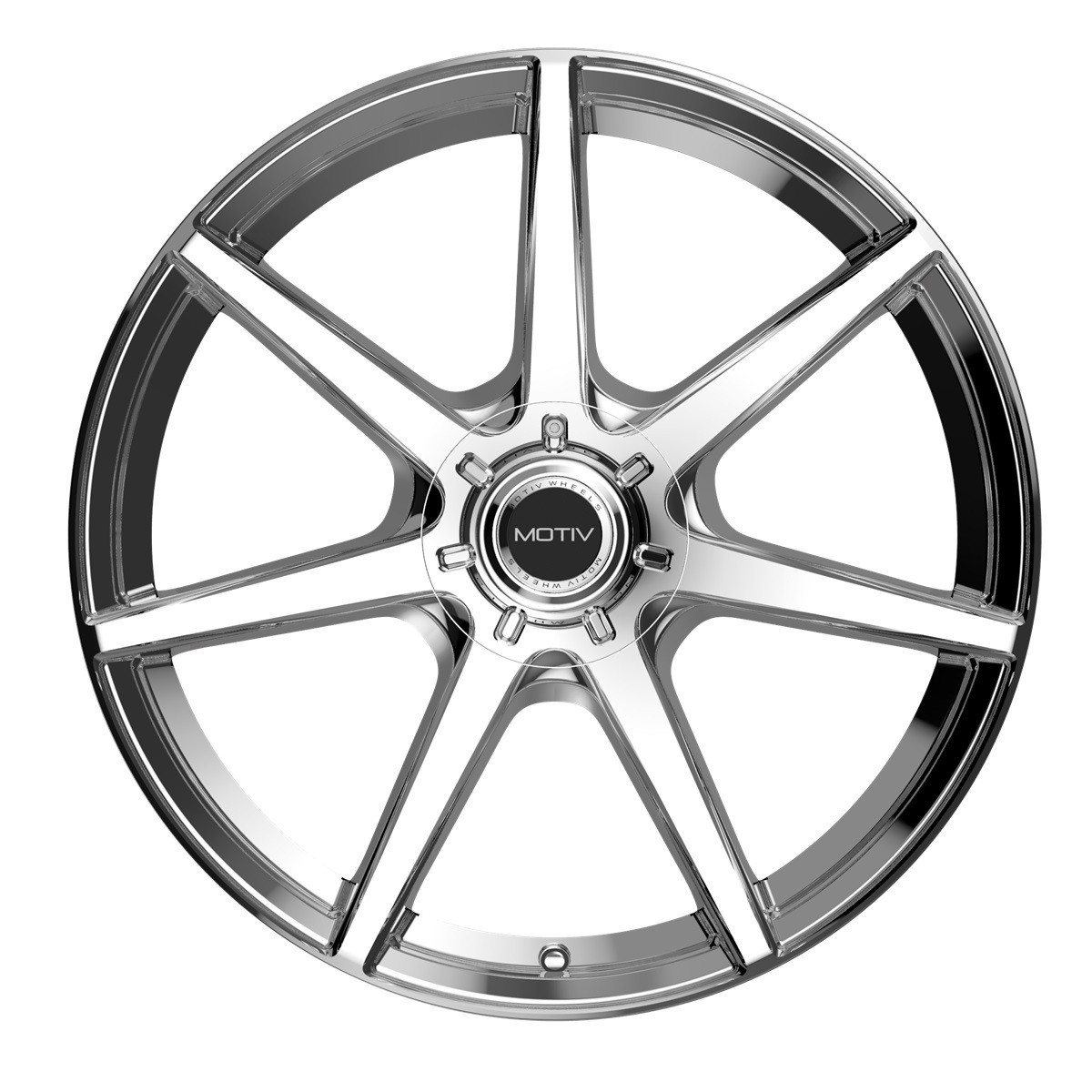 18" Motiv 432C Rigor 18x7.5 5x100 5x110 Chrome Plated Wheel 40mm Street Rim