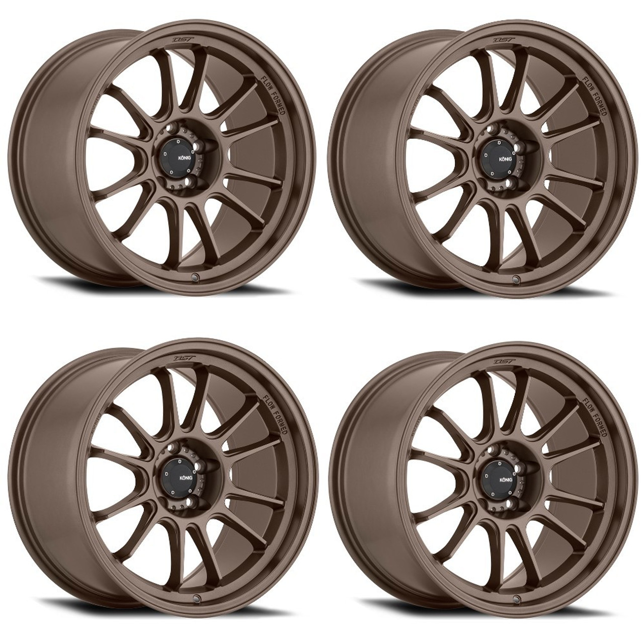 Set 4 18" Konig 47BZ Hypergram 18x8.5 5x4.5 Race Bronze Wheels 35mm Rims