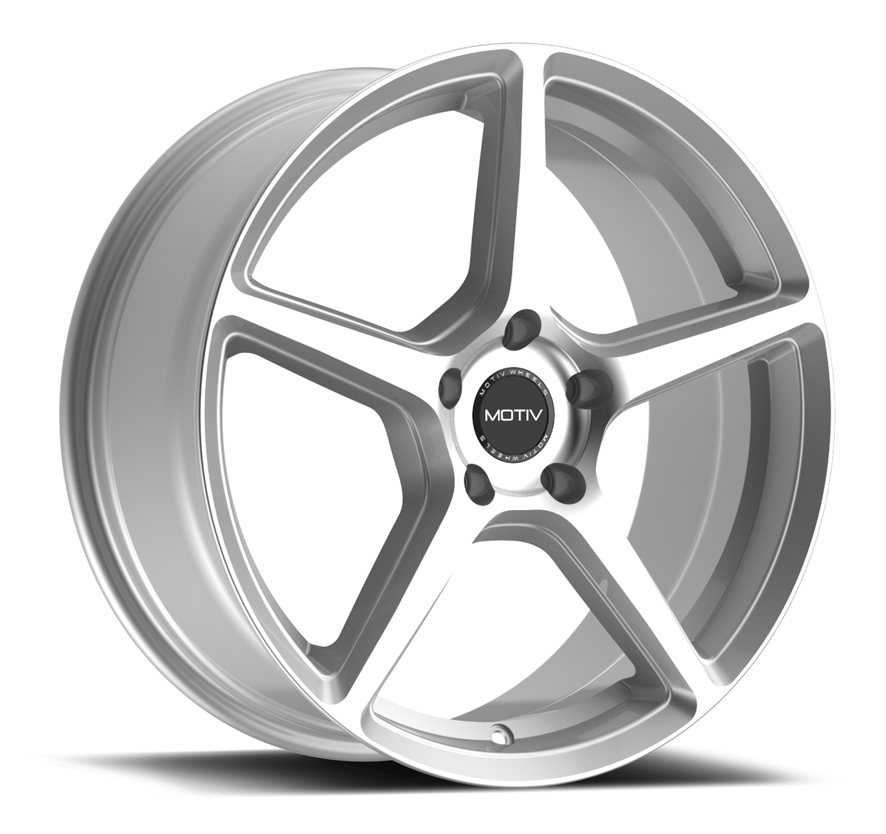 18" Motiv 433MS Blade 18x7.5 5x4.5 Gloss Silver Machined Face Wheel 40mm Rim