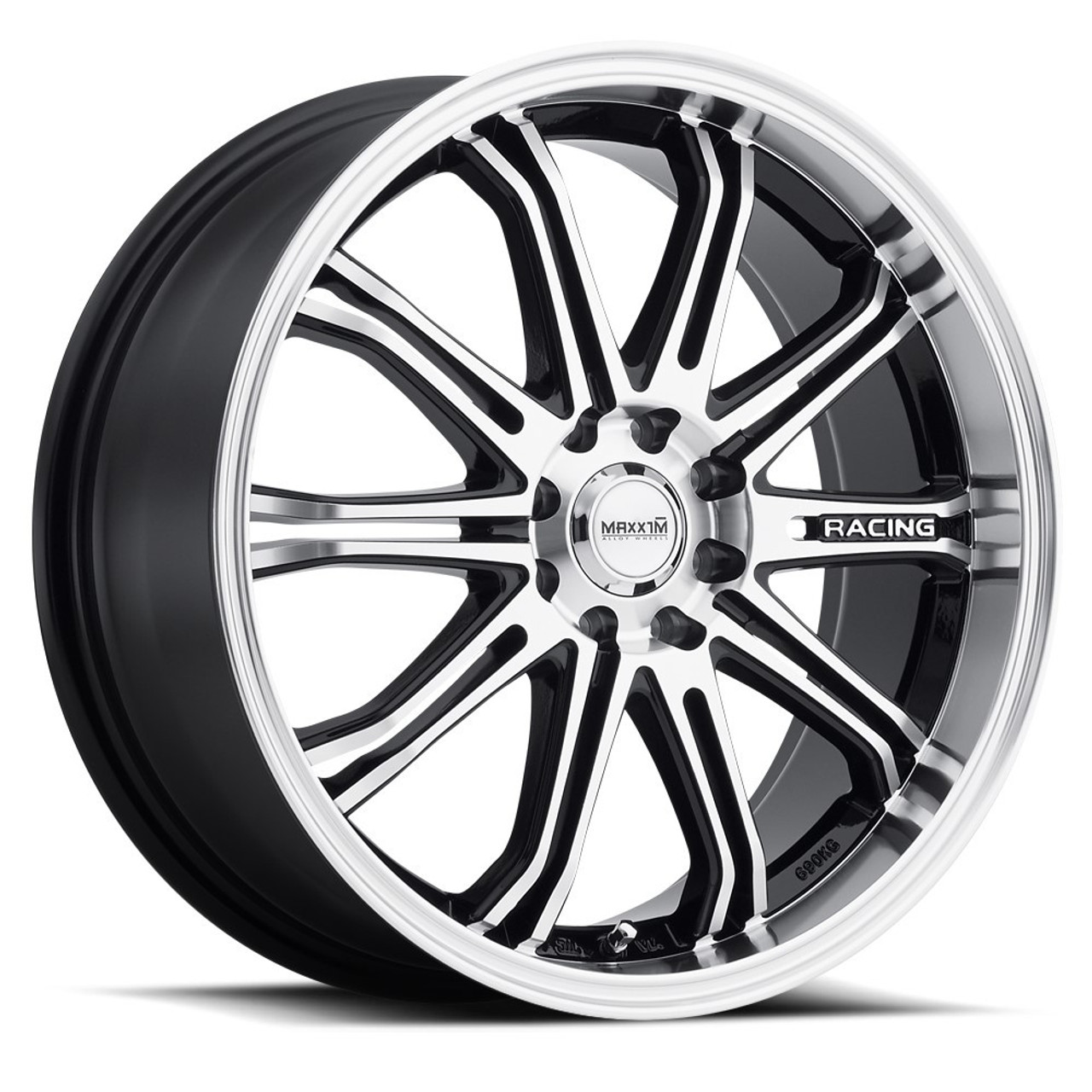 Set 4 16" Maxxim 41MB Ferris machined face and lip with gloss black accents 16x7 Wheels 5x110 5x115 +40mm