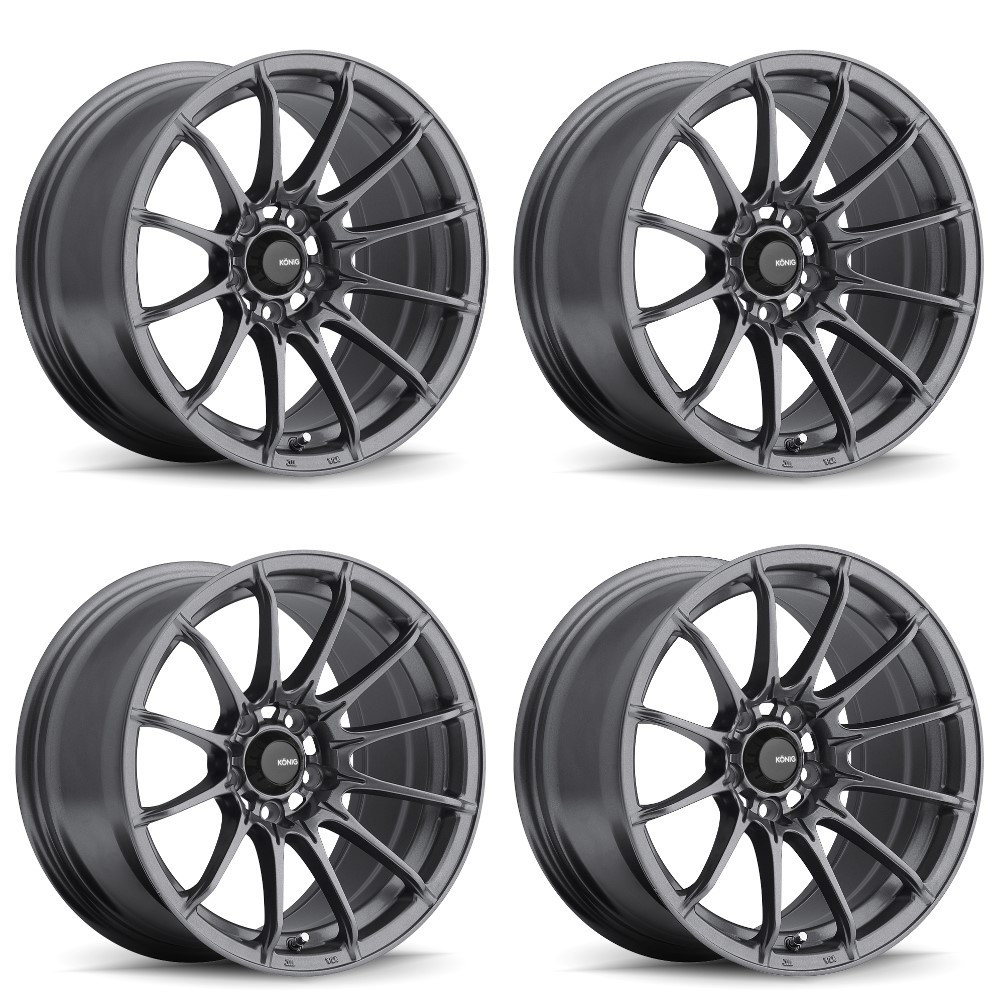 Set 4 15" Konig 39MG Dial In  15x7 Wheels 4x100 +35mm