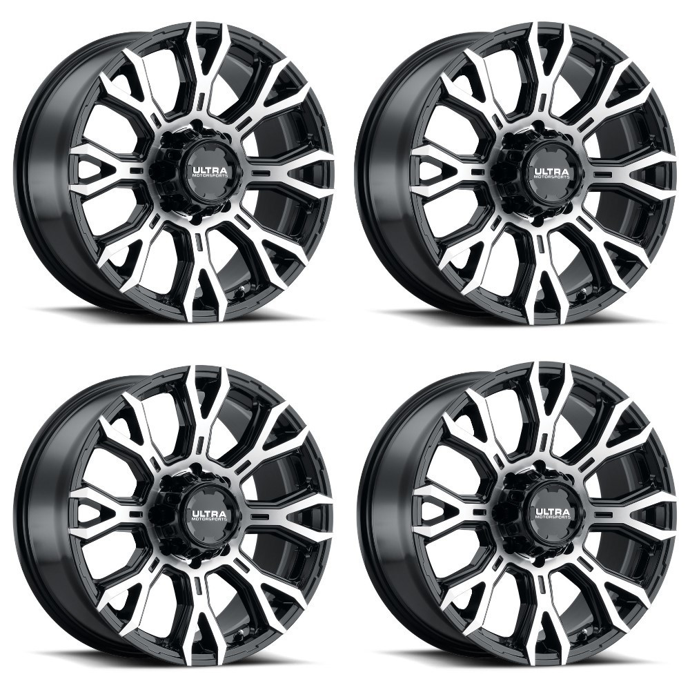 Set 4 17" Ultra 123U Scorpion  17x9 Wheels 8x6.50 +12mm