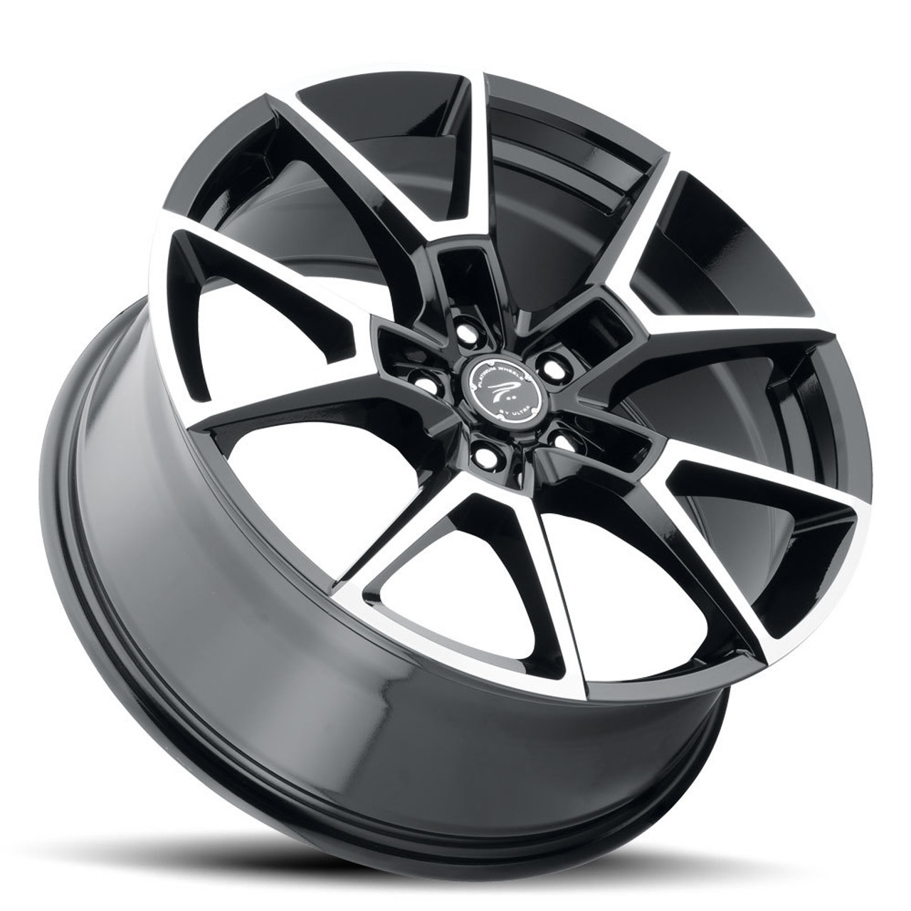 18" Platinum 462U Matrix 18x8 5x100 Gloss Black Diamond Cut Accents Wheel 35mm