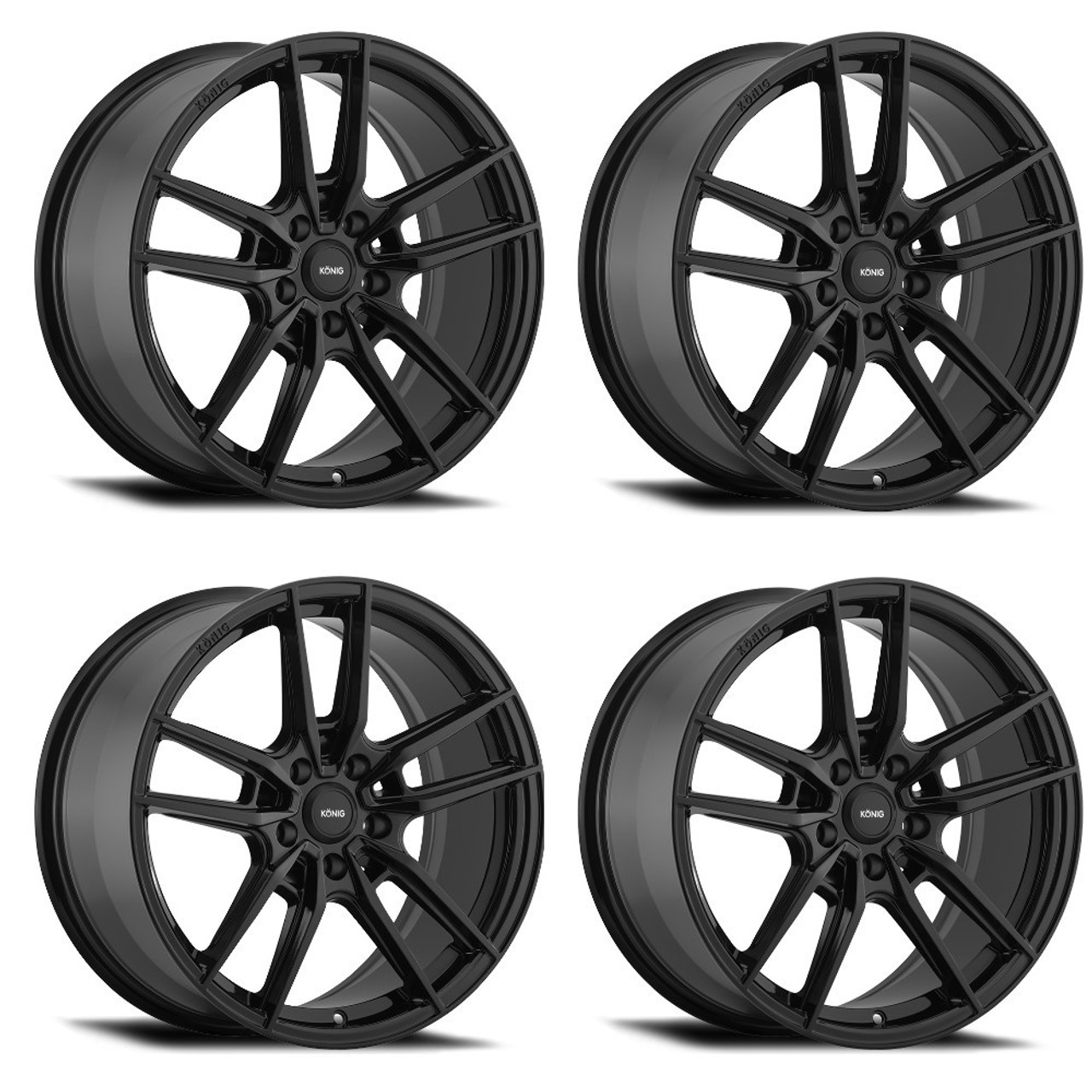 Set 4 17" Konig 55B Myth  17x8 Wheels 5x100 +43mm