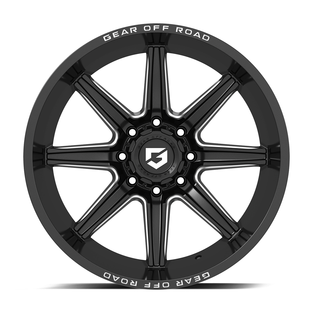 Set 4 18" Gear Off Road 765BM 18x9 8x180 Gloss Black Milled Accents Wheels 18mm