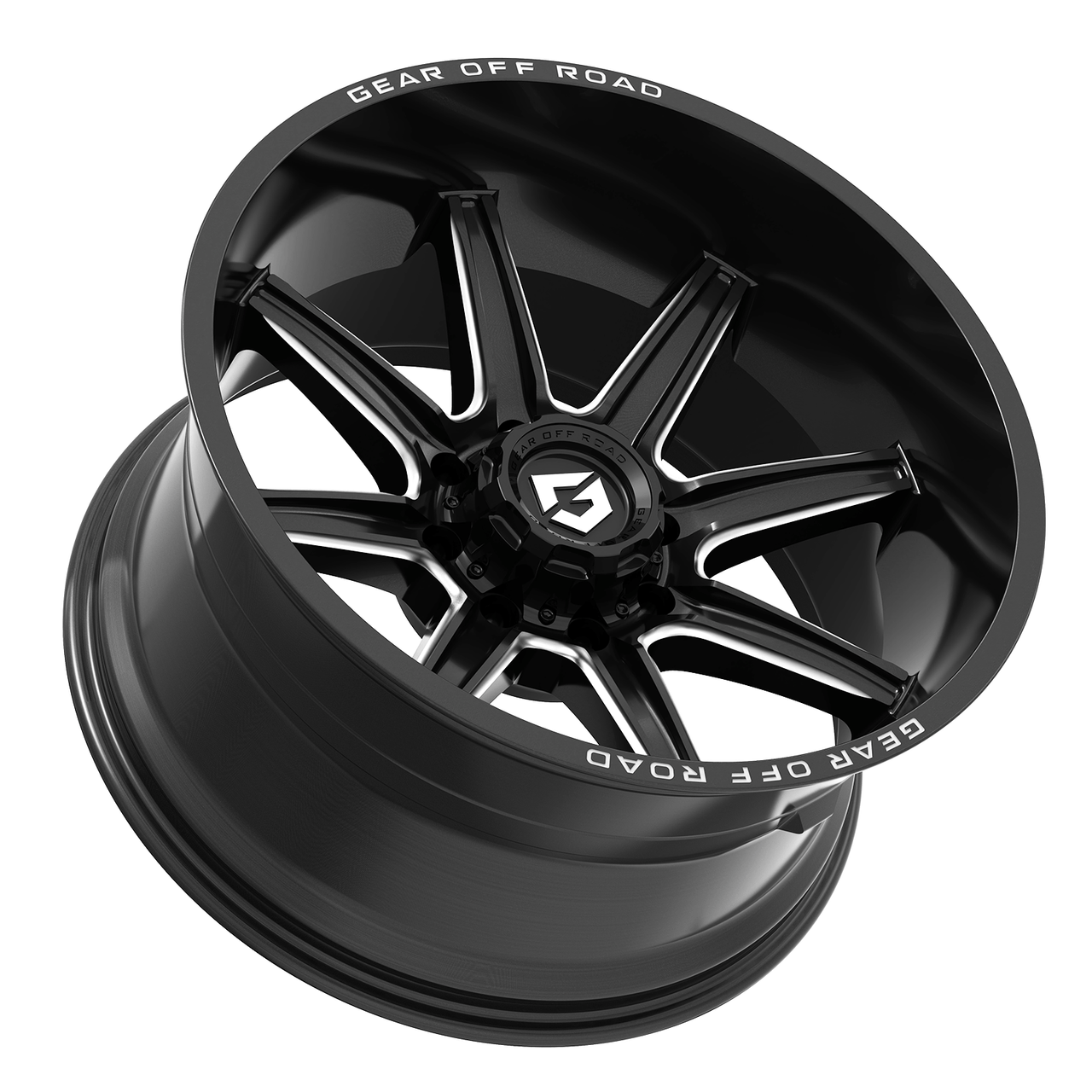 Set 4 18" Gear Off Road 765BM 18x9 8x180 Gloss Black Milled Accents Wheels 18mm