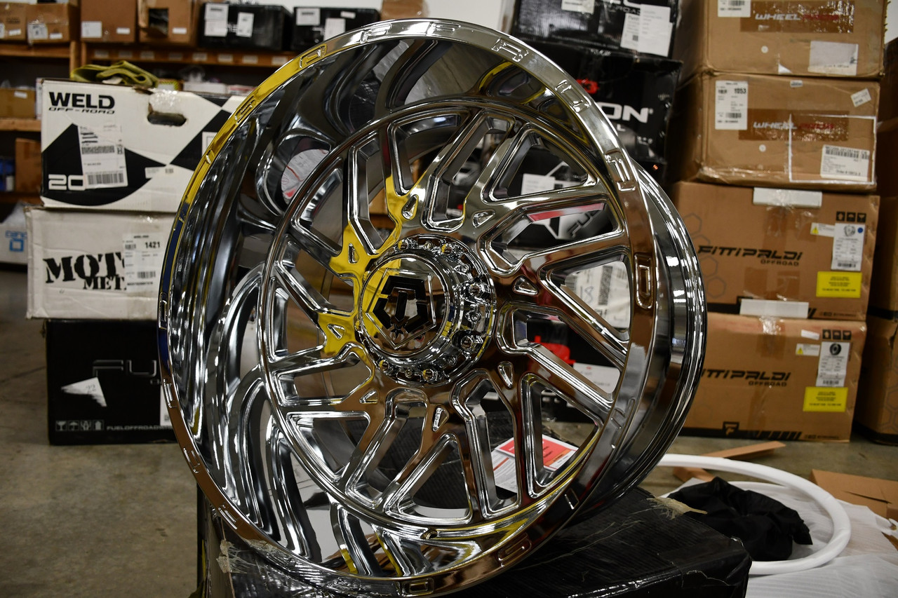 20" TIS 544C Chrome 20x10 Wheel 8x6.5 -25mm Lifted For Chevy GMC Ram Ford Rim