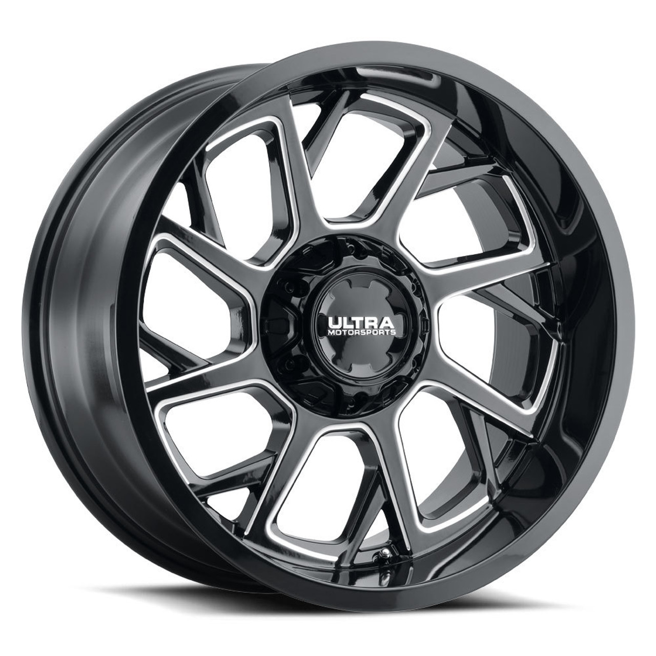 Set 4 18" Ultra 120BM Patriot 18x9 5x5 5x5.5 Gloss Black Milled Wheels 12mm Rims