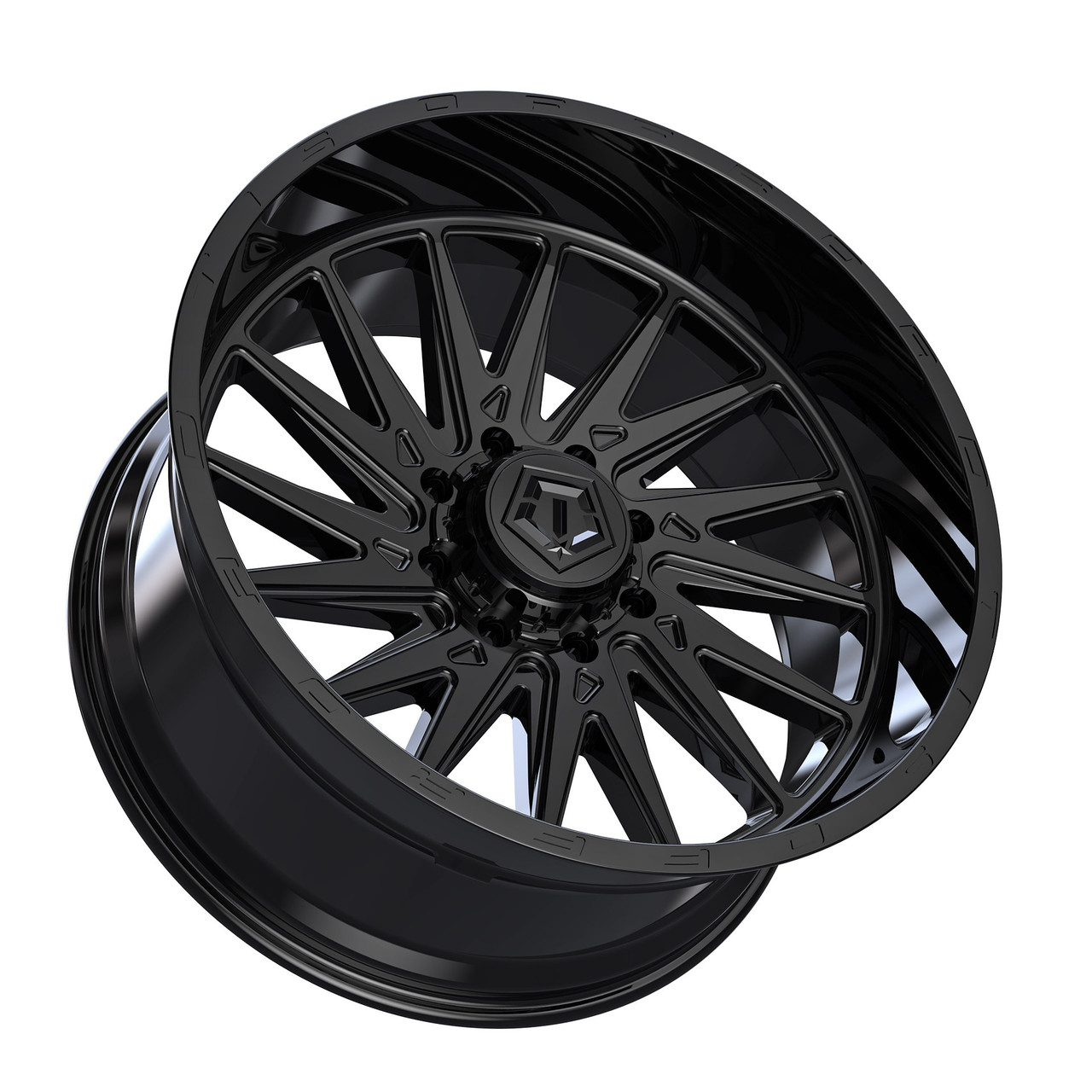 Set 4 24" TIS 547B Gloss Black 24x12 Wheels 8x180 -44mm Lifted For Chevy GMC Rim